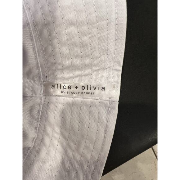 Alice + Olivia By Stacey Bendet Reversible Daisy Print Bucket Hat Black White - Picture 8 of 8